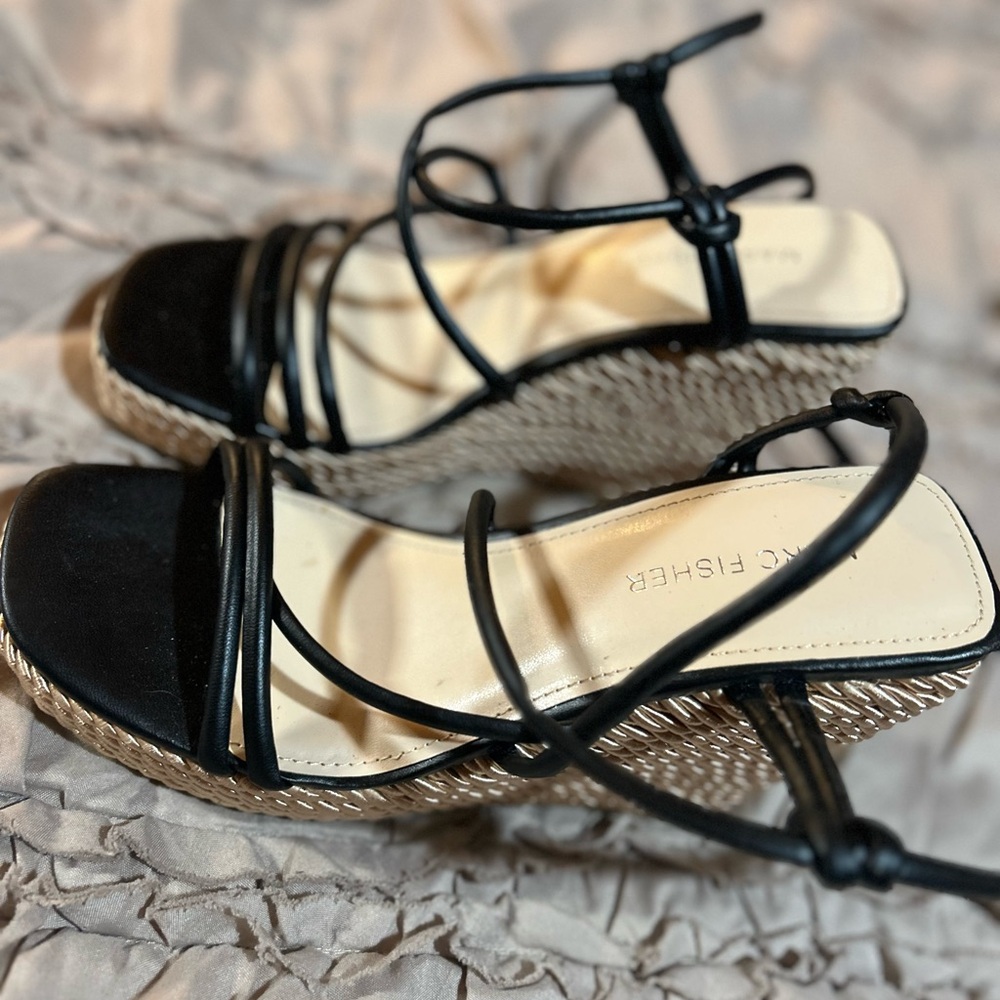 Marc Fisher Black Espadrille Sandals